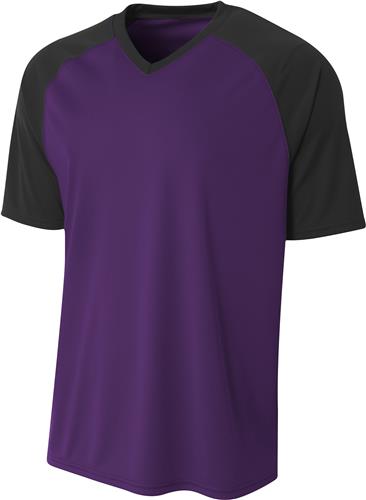 Customized Sports Jersey - A4 Strike Baseball Tee (Purple/Black)